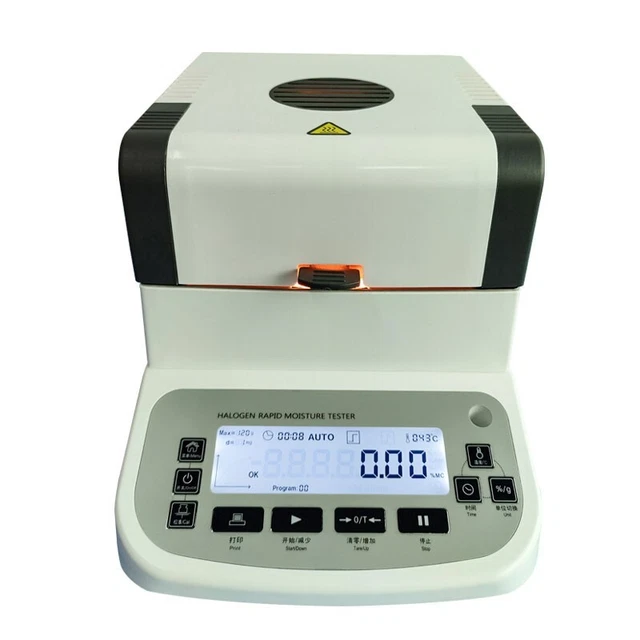 220V Halogen Rapid Moisture Tester Paint Coating Glue Solid Content Tester Meter