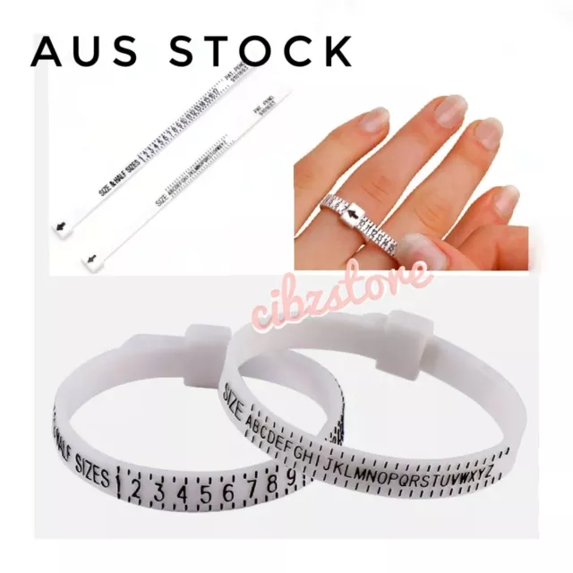 Australian Ring Sizer A to Z Finger Size Checker Measurement Guide Tool AU/UK US
