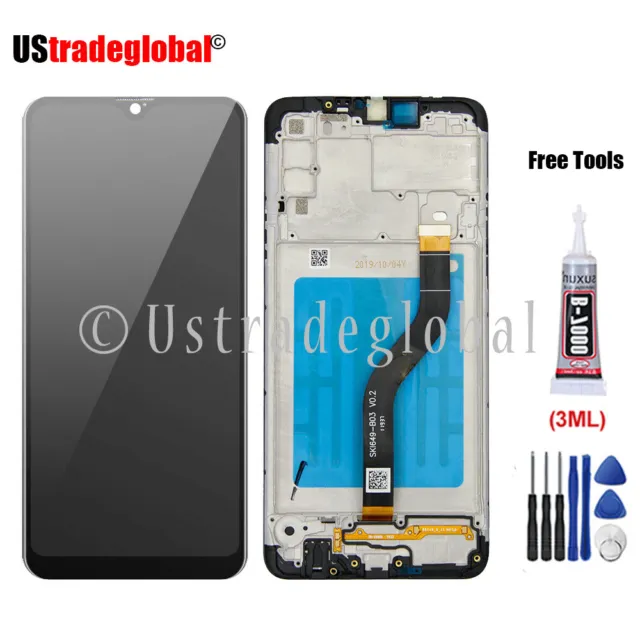 For Samsung Galaxy A20S 2019 A207 A207M LCD Display Touch Screen Digitizer Frame