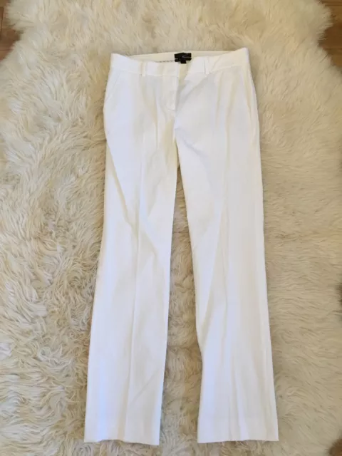 JCREW Campbell Trouser In bi-stretch cotton Pant G0744 Vanilla White 6 NEW