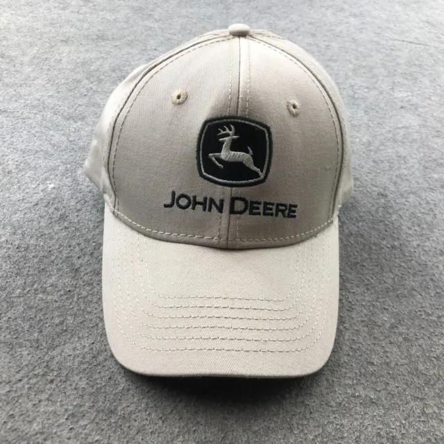 John Deere Hat Cap Adjustable Beige Embroidered Adjustable Tractor Mens