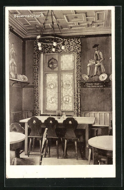 Dresden, Ansichtskarte, Gasthaus Alt Bayern, Bauernstüberl 1932