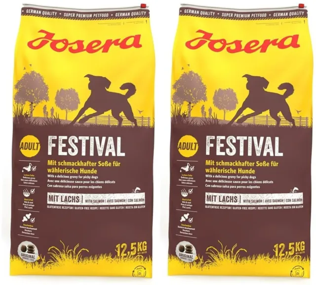 JOSERA Festival 2x12,5kg (25kg) Hundefutter mit leckerem Soßenmantel