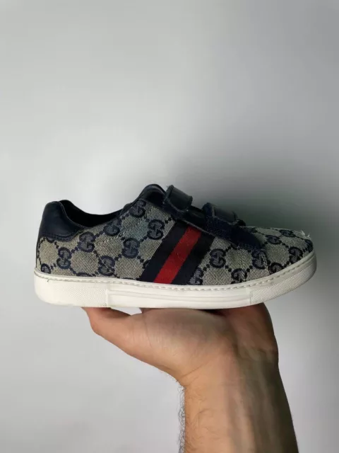 Shoes Gucci Junior Monogram Sneakers Size 32 285294