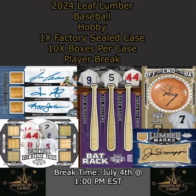 RICKEY HENDERSON 2024 Leaf Lumber Baseball 1X Case Player Break 1