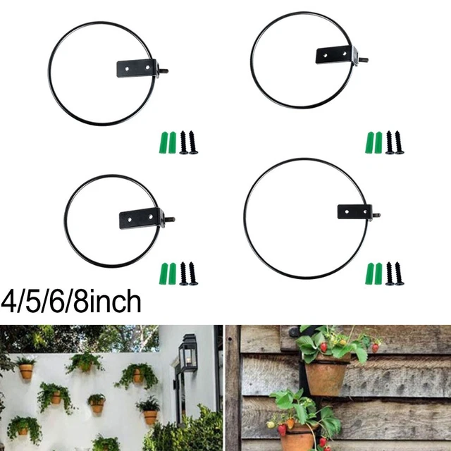 Relaxdays Lot De 3 Supports Muraux Pour Pots De Fleurs En Fonte Style Antique - Brun, Diam. 13 Cm, Charge Max 5kg