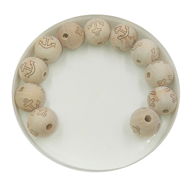 20 Pcs Wooden Hair Beads Natural Bamboo DIY Jewelry Accessories