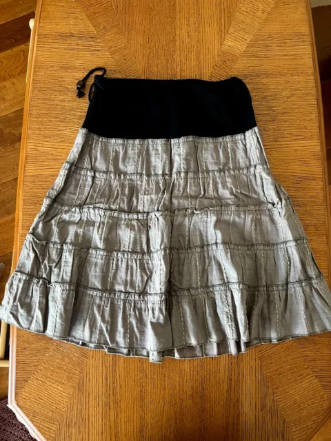 New Hill Tribe Karen Tiered Skirt Hand Made Adjustable Waist Women Small 2 4
