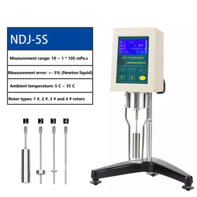 Rotary viscometer Viscosity tester Digital NDJ-5S 110V-240V