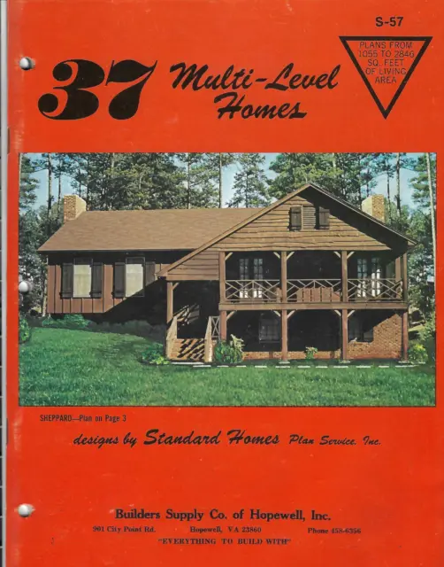 VINTAGE 1970s 37 MULTI-LEVEL HOMES ΤΟ 2846 SQ FT CATALOG OF HOUSE PLANS! LAYOUTS