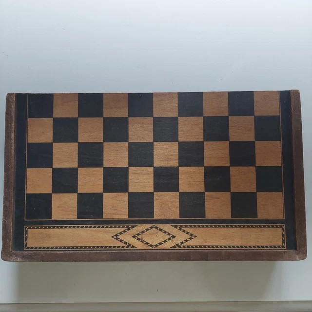 Ancien Jeu De Jacquet Backgammon En Bois – Complet, à Restaurer
