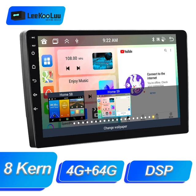 Hikity 9 Inch Android 15 Wireless Carplay Car Radio For Mazda 6 2007-2012 2+64G Bluetooth 2 Din