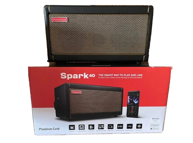 Positive Grid Spark 40 Smart Guitar & Bass Combo Amplifier 40 Watts Black