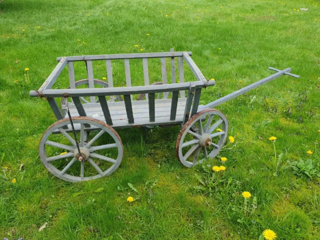 Großer alter Leiter-/Holzwagen Antiquität