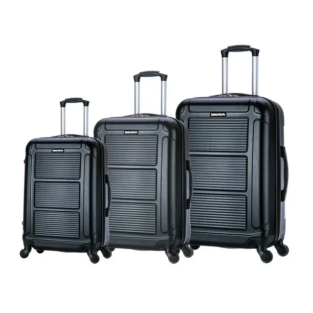 InUSA Pilot 3-Piece 20"/ 24"/ 28" Lightweight Hardside Spinner Set Luggage