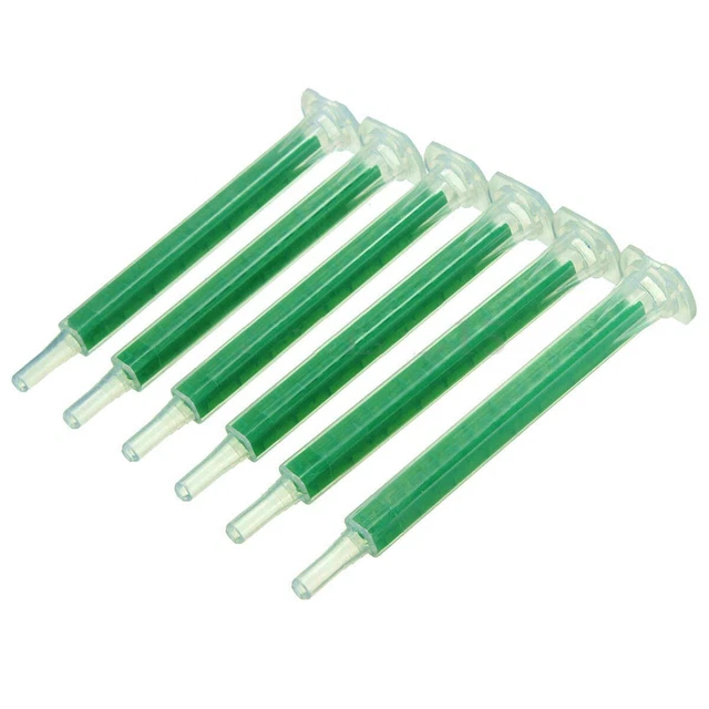 Efficient F616 Green AB Glue Resin Static Mouth Mixing Nozzles Tube Pack of 50