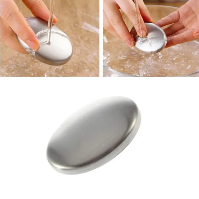 2PCS Stainless Steel Soap Remove Garlic Odor Smell Fish Deodorize Eliminating UK