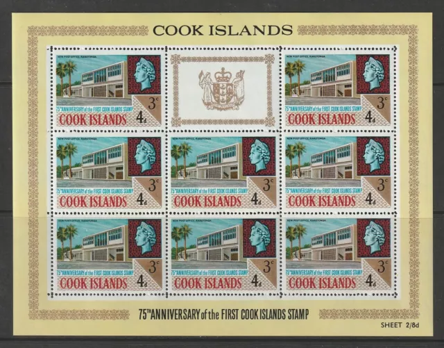 Cook Islands 1967 75Th Anniv Of 1St Cook Stamps Set Of 4 Sheetlets Sg222-225 Mnh 3