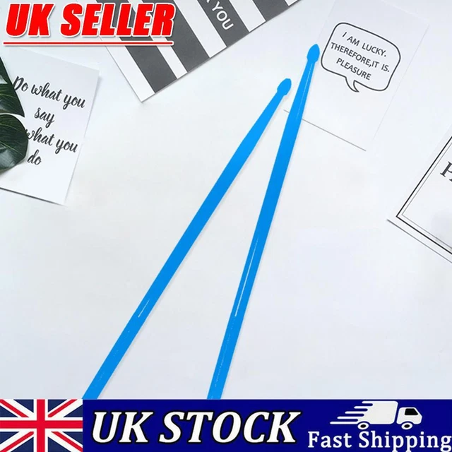 2 Pcs 4 Color Nylon Light Up Drum Sticks for Adults Kids Professional (Blue)