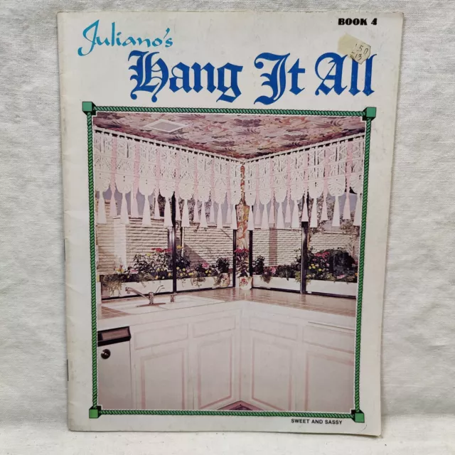 Raro 1977 de colección Macrame hang it all proyectos de decoración del hogar - Libro de Juliano # 4