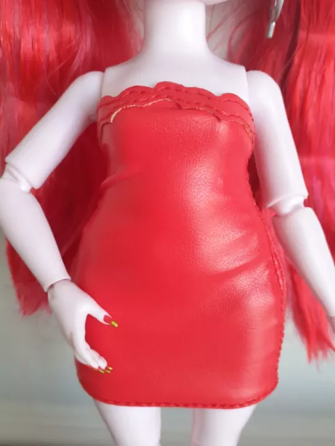 Shadow High Dolls Clothes Rosie Redwood Series 3 Fab Leatherette Red Dress NEW!
