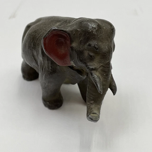Antique Cast Iron Elephant Decorative  Art Figure Figurine Made In Japan Vintage