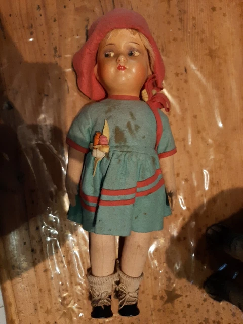 Ancienne Poupée En Feutrine - Style Raynal Ou Lenci - À Restaurer - Jumeau, Bru, Steiner
