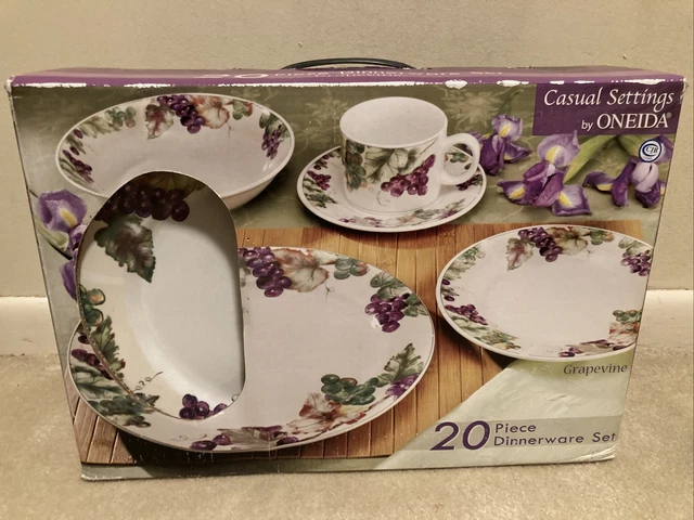 ONIEDA - 20 Piece Dinnerware Set - Grapevine ONIEDA - 20 Piece Dinnerware Set - Grapevine