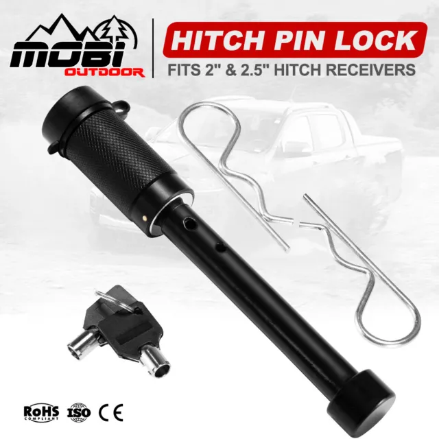 MOBI Hitch Pin Lock S Type 5/8" Tow Bar Tongue Lock Trailer Caravan Anti-Theft