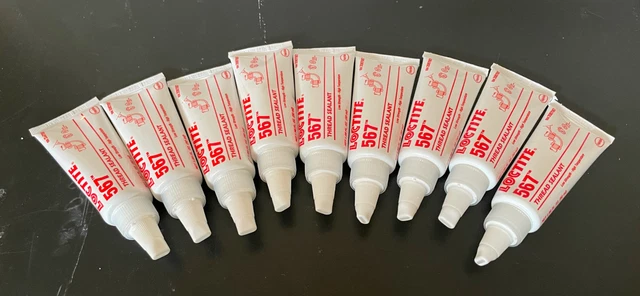 Lot of 9x Henkel Loctite 567 50ml white low-strength thread sealant