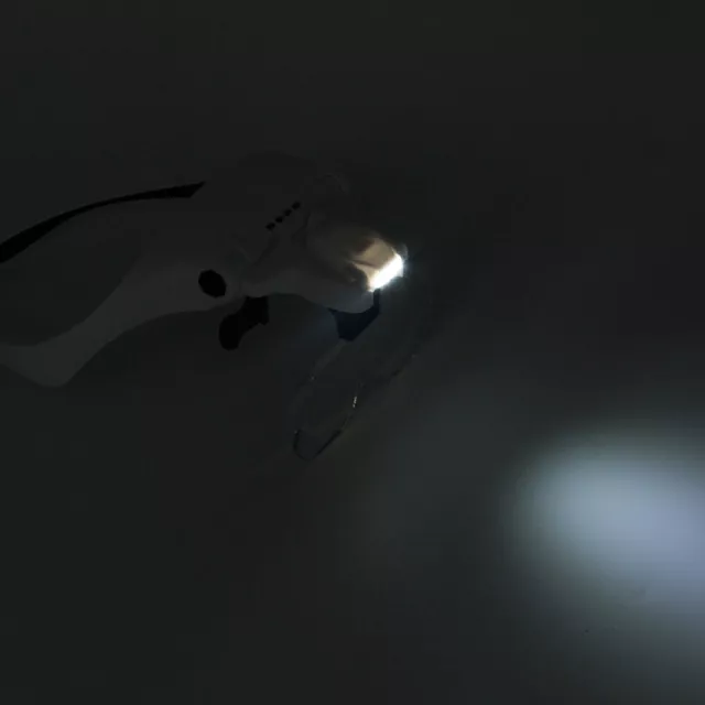 Lupa manos libres con 4 lupa iluminada con luz LED para reparación de lectura