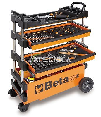 Carrello mobile portautensili Beta Tools C27S orange richiudibile trasportabile