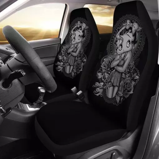 Betty Boop Tattoo Art Car Seat Covers, Cartoon Car Seat Covers (set of 2)