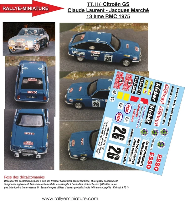 Modèle Réduit CITROËN GS Rallye Monte-Carlo 1975 - échelle 1:43 - Marque IXO - Occasion