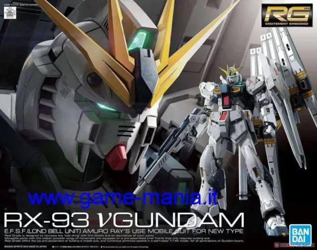 RX-93-nu Gundam 1:144 serie Real Grade kit gunpla Bandai