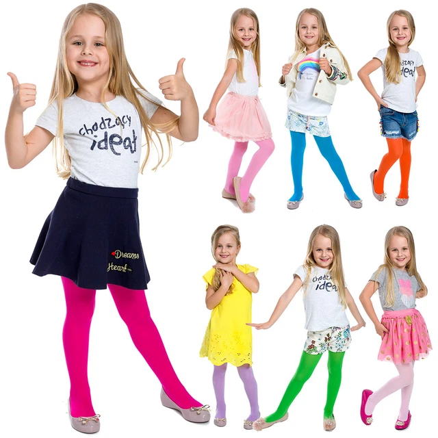 Girls Thin Tights Breathable Many Colours Soft Comfy Cozy Children Age 1-12 6002