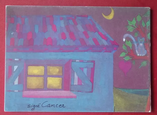 Carte postale  Astrologie signé Cancer Nano Jean Graveline  postcard
