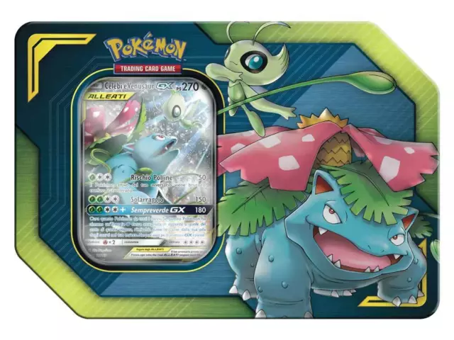 Pokemon Tin da collezione Alleati Celebi e Venusaur-GX (IT)