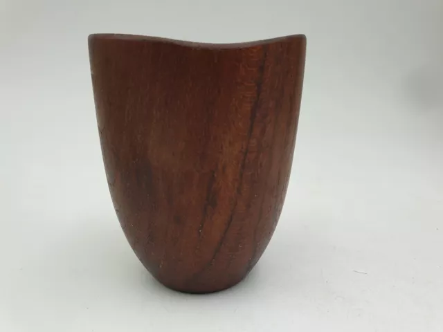 TEAK Vase Holzvase 50er 60er midcentury modernist Danish design