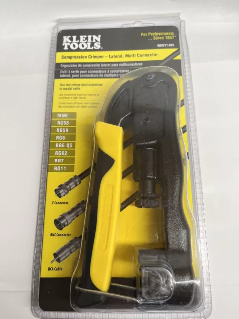 Klein Tools VDV211-063 Compression Crimper, Wire Crimper and Coaxial Crimper **