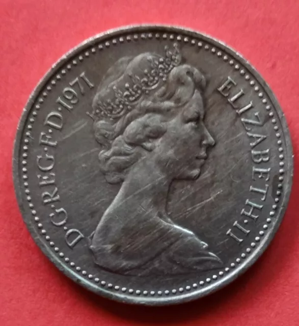 Moneta  Regno Unito  , 1  Penny  del 1971,  Regina Elisabetta II° ,  circolata