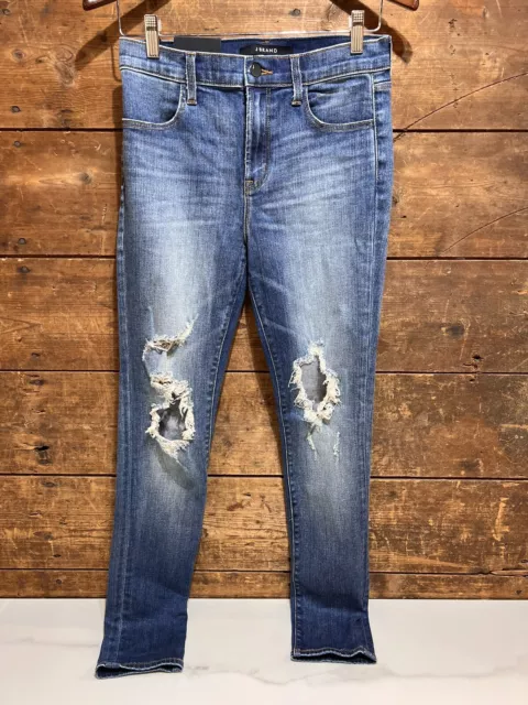 *NWT* J Brand Maria High Rise Distressed Skinny Jeans Women's Stretch Size 27