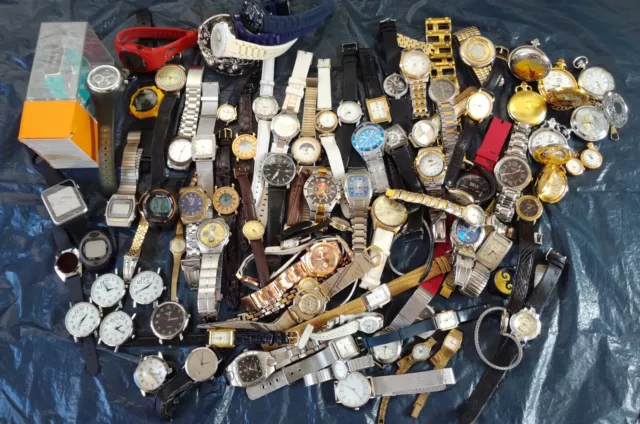 4,1kg Armbanduhren,88 Stück,Konvolut,Herrenuhr,Damenuhr,Taschenuhr,Bastleruhr