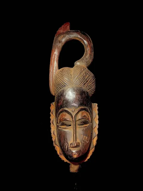 AFRICAN Vintage Hand Carved Antique tribal african masks -A Guro Mask-4493