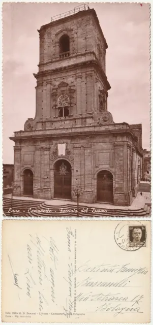 Enna - Campanile - Facciata Del Duomo - Viagg. 1942 -9019-