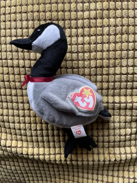 Ty Beanie Babies Loosy The Goose New With Tags And Plastic Protector