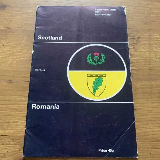 Scotland v Romania at Murrayfield 1981