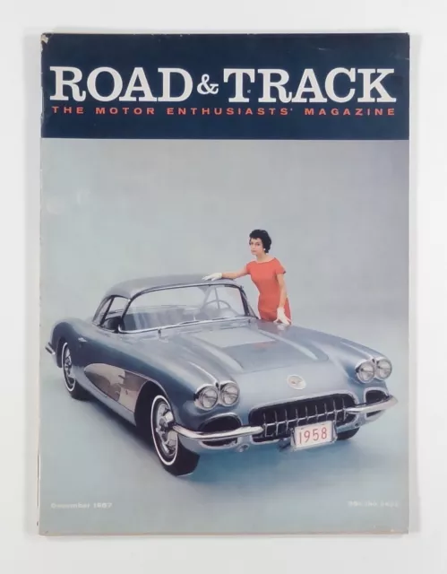 1957 Dec ROAD & TRACK Frankfurt Show ITALIAN GRAND PRIX '58 Corvette EARLS COURT