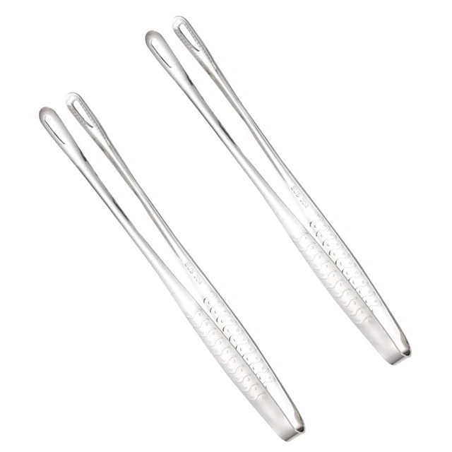 2 Pcs BBQ Tongs Grilling Tongs Coffee Tong Kitchen Food Tongs Buffet