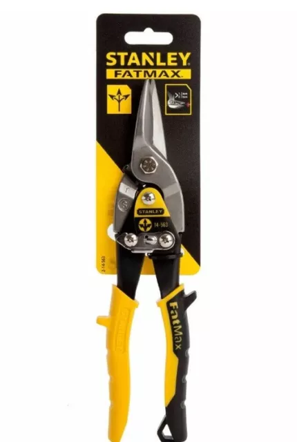 Stanley 2-14-563 Fatmax Aviation Snips Straight Cut Metal Cutter STA214563 250mm